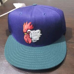 VTG 90s Port City Roosters Baseball Snapback Hat Adjustable Cap PRO-LINE USA NWT